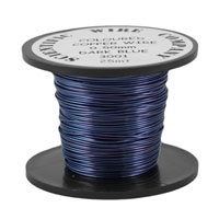 25 Metres 0.5mm 3001 Dark Blue Coloured Copper Craft Wire