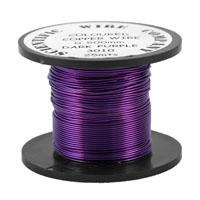25 Metres 0.5mm 3010 Dark Purple Coloured Copper Craft Wire