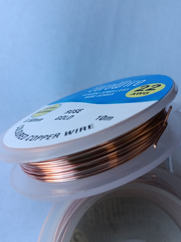 10 Metres 0.6mm ROSE GOLD Coloured Copper Craft Wire on Reel