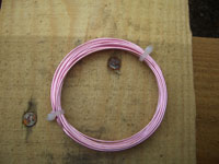 4 Metre Coil 1mm baby pink Coloured Copper Wire on Coil