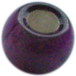Large Hole 12mm SILVER LINED PURPLE Bead 20x