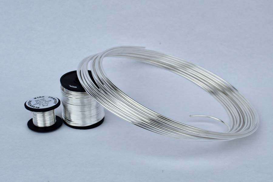 4 Metre Coil 1mm  BARE Silver Plated Copper Wire Soft