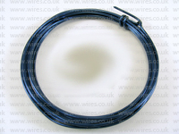 3 Metre Coil 2mm SAPHIRE BLUE Colour Aluminium Craft Wire