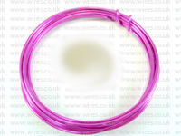 3 Metre Coil 2mm LADY PINK Colour Aluminium Craft Wire