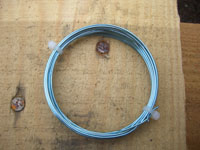 4 Metre Coil 1mm BABY BLUE Coloured Copper Wire on Coil