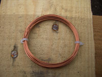 4 Metre Coil 1mm AMBER Coloured Copper Wire