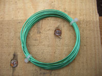 4 Metre Coil 1mm LIGHT GREEN Coloured Copper Wire