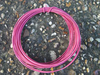 4 Metre Coil 0.9mm WINE Coloured SILK Covered ALUMINIUM Wire