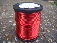 500g 0.1mm RED Coloured Solderable Enamelled Copper Wire