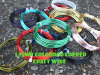 Coloured COPPER craft wire - 1.25mm