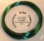 15 Metre Coil 0.5mm 3004 Vivid Green Copper Craft Wire