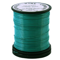 35g 0.315mm 3005 Opaque Green Coloured Copper Wire