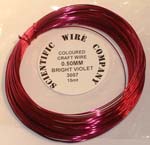 15 Metre Coil 0.5mm 3007 Bright Violet Copper Craft Wire