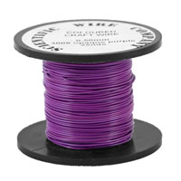 25 Metres 0.5mm 3008 Opaque Purple Coloured Copper Craft Wire