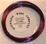 15 Metre Coil 0.5mm 3010 Dark Purple Copper Craft Wire