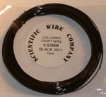 15 Metre Coil 0.5mm 3011 Black Copper Craft Wire