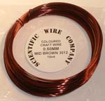 15 Metre Coil 0.5mm 3012 Mid Brown Copper Craft Wire