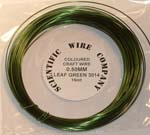 15 Metre Coil 0.5mm 3014 Leaf Green Craft Wire