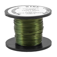 25 Metres 0.5mm 3014 Leaf Green Coloured Craft Wire