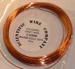 15 Metre Coil 0.5mm 3016 Warm Gold Craft Wire