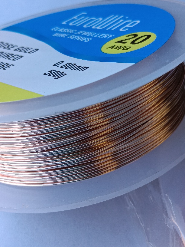 500g 0.8mm ROSE GOLD Coloured Copper Wire on Reel