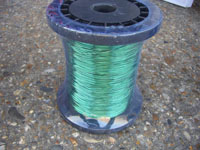 1kg Reel 1mm LIGHT GREEN Coloured Silver Plated Copper Wire