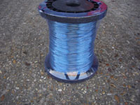 1kg Reel 1mm BABY BLUE Coloured Silver Plated Copper Wire