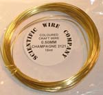 15 Metre Coil 0.5mm 3121 Supa Champagne Craft Wire