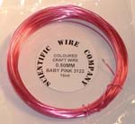 15 Metre Coil 0.5mm 3122 Supa Baby Pink Craft Wire