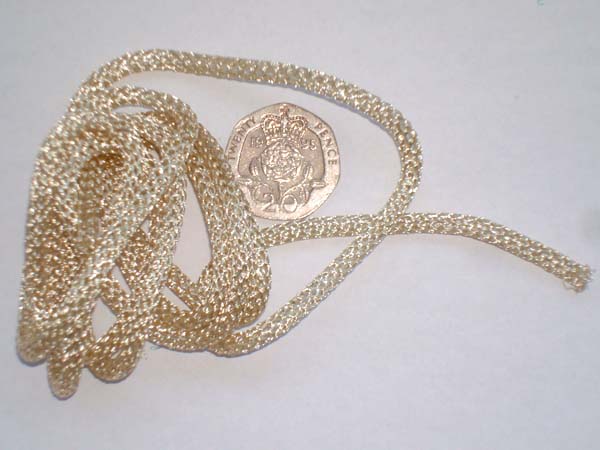 1 Metre 3mm Diameter Knitted Copper Wire Rose Gold Colour