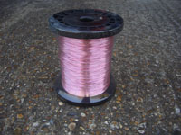 1kg Reel 1mm BABY PINK Coloured Silver Plated Copper Wire