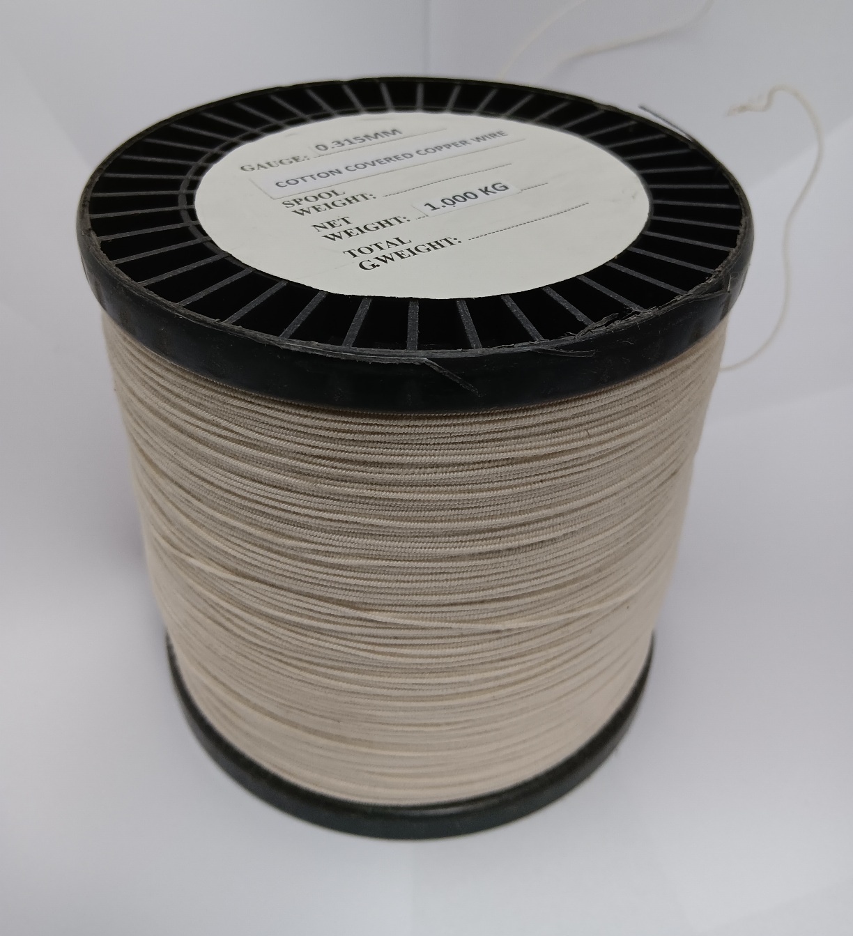 1kg 0.315mm High Build Cotton Covered Copper Craft Wire [0.88mm OD]