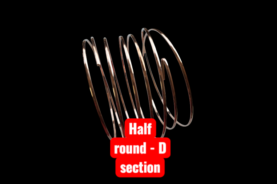 D section - half round copper wire