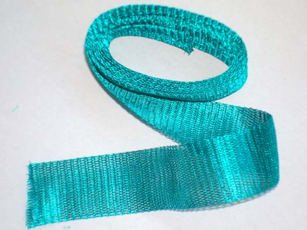 1 Metre 20mm Wide Ultra Fine TURQUOISE Coloured Knitted Copper