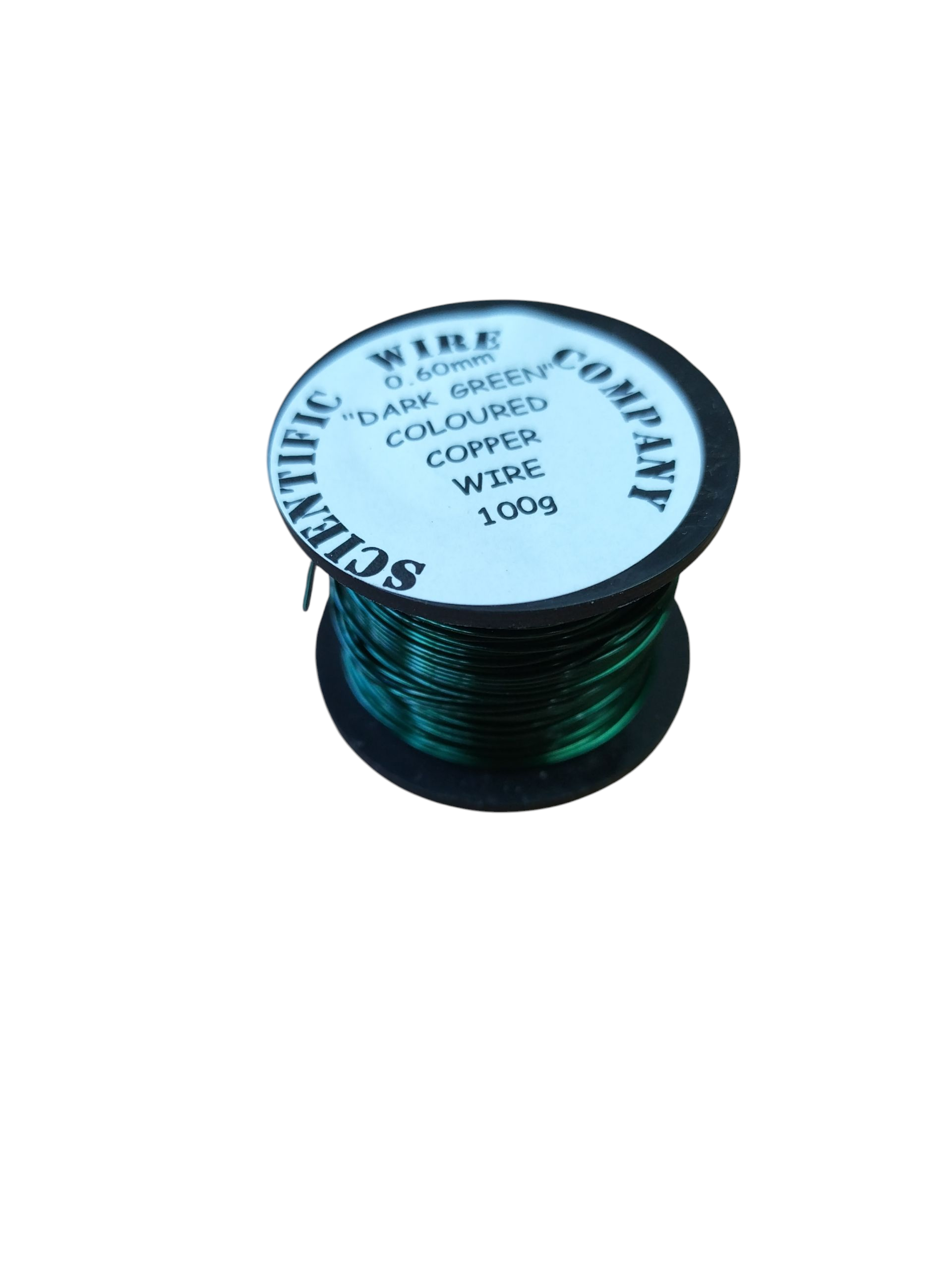 100g 0.6mm DARK GREEN Coloured Enamelled Copper Wire