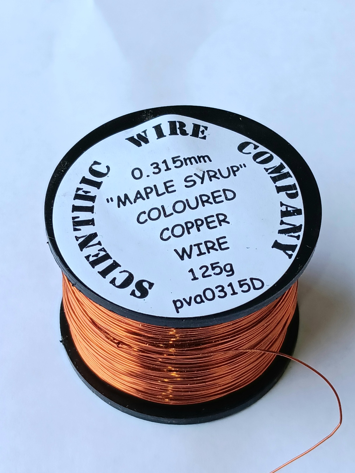 100g 0.315mm MAPLE SYRUP Coloured Enamelled Copper Wire
