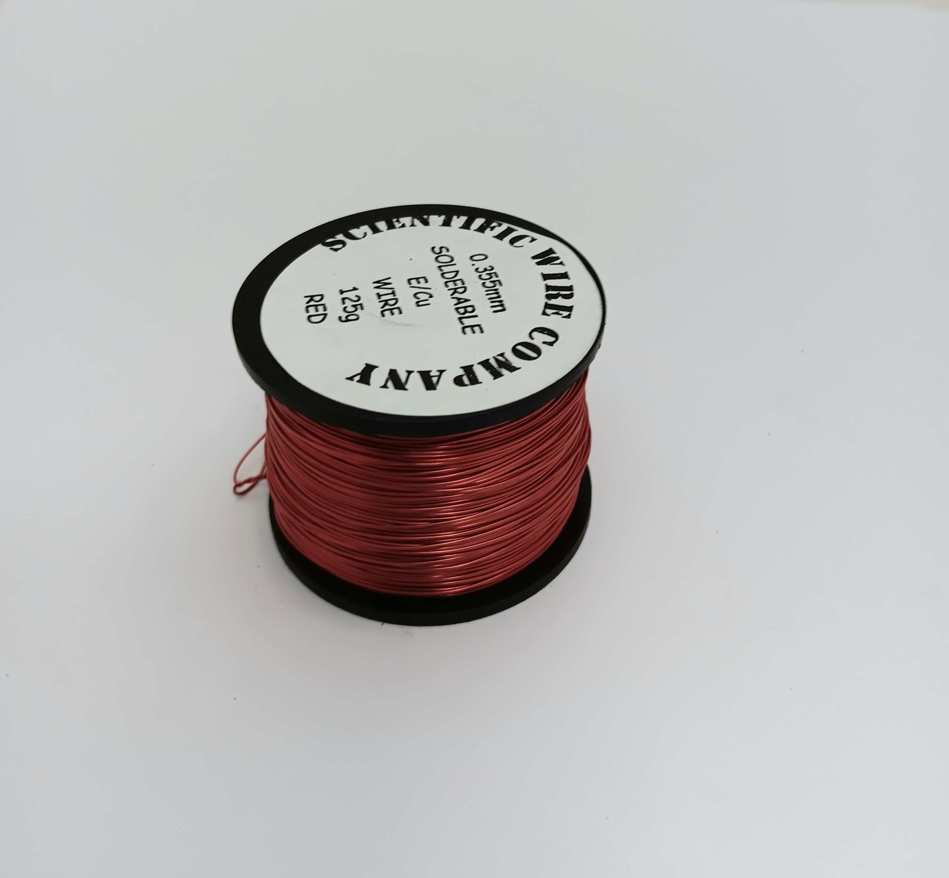 125g 0.355mm WASHED OUT RED coloured copper wire  (140 meters)