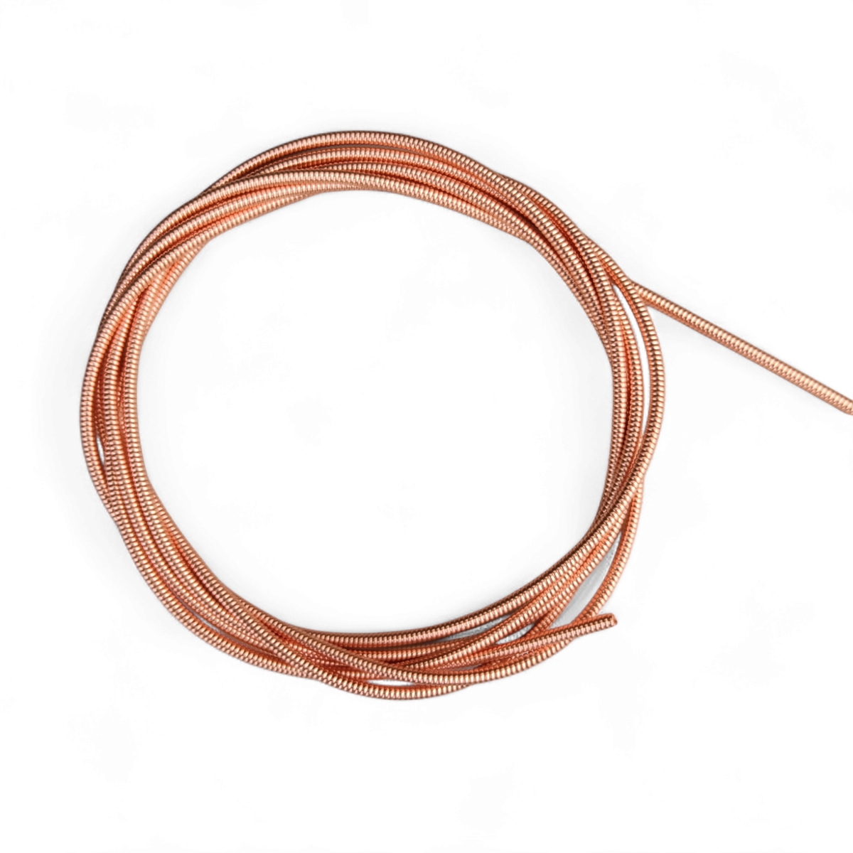 1 Metre 1.9mm Diameter Perl Wire ROSE GOLD Coloured Copper