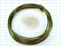 3 Metre Coil 1.5mm LEAF GREEN Colour Aluminium Craft Wire