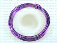 3 Metre Coil 2mm PURPLE Colour Aluminium Craft Wire