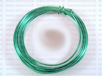 3 Metre Coil 1.5mm SEA GREEN Colour Aluminium Craft Wire