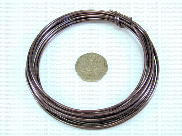 3 Metre Coil 1.5mm VIOLET Colour Aluminium Craft Wire