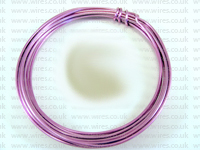 3 Metre Coil 2mm PINK Colour Aluminium Craft Wire