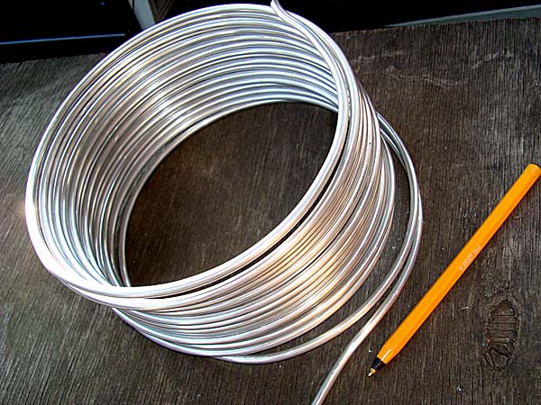 5 Metres 4.55mm Bare Aluminium Wire