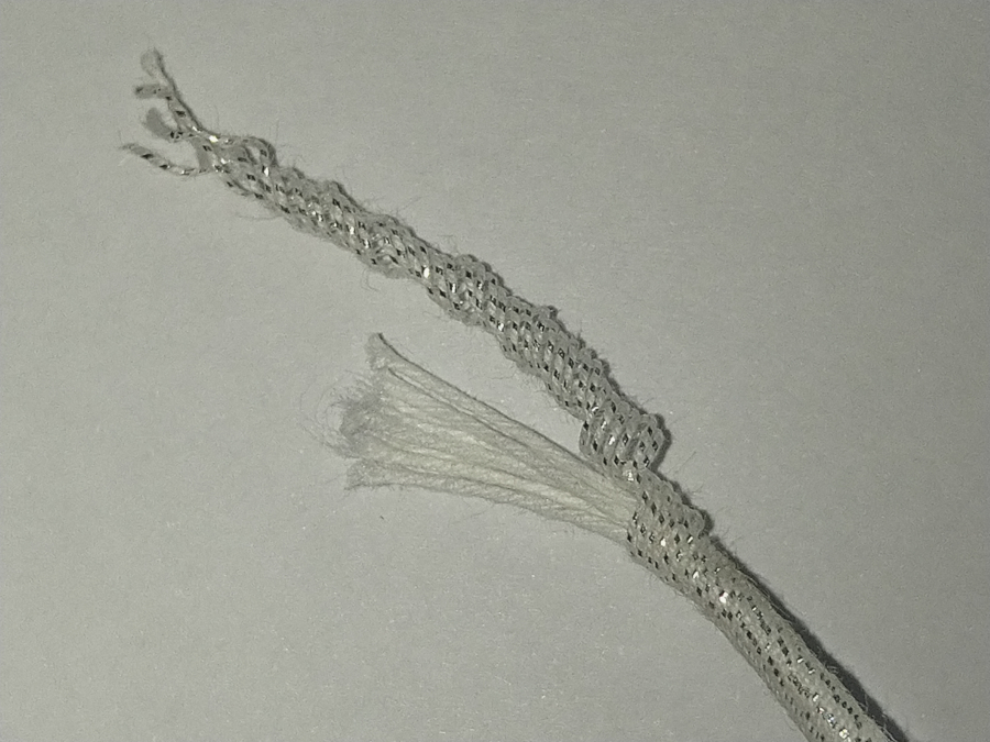 10meters 2.5mm COTTON & FINE silver cord