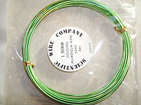 3 Metre Coil 1.5mm CA4410 Kiwi Colour Aluminium Craft Wire