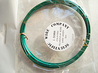 3 Metre Coil 1.5mm CA4510 Dark Green Colour Aluminium Craft Wire