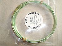 3 Metre Coil 1.5mm CA4610 Fresh Lime Colour Aluminium Craft Wire