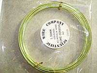 3 Metre Coil 1.5mm CA8320 Lime Cordial Colour Aluminium Craft Wire
