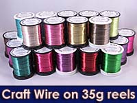 35gram REELS COLOURED ENAMELLED COPPER WIRE